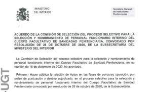 Resoluci&oacute;n aptos facultativos interinos II.PP
