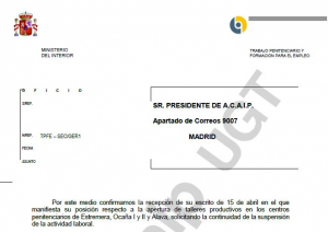 Respuesta Gerente TPFE sobre la reapertura de talleres