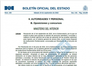 Ampliaci&oacute;n plazo listados admitidos-excluidos C. Ayudantes, Especial y T&eacute;cnico II.PP