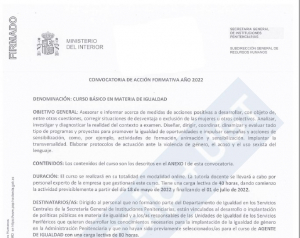 Convocados cursos de Igualdad y lenguaje inclusivo