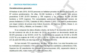 Informe defensor del pueblo respecto a Centros Penitenciarios