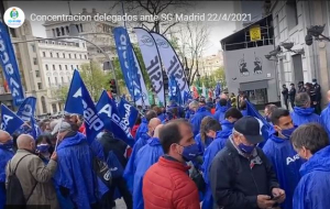 Video concentraci&oacute;n delegados en la SGIP