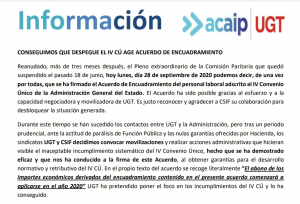 P laboral.- Firmado acuerdo encuadramiento