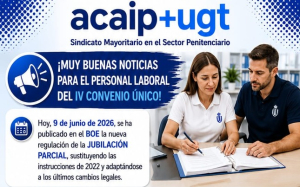 JUBILACI&Oacute;N PARCIAL IV CONVENIO &Uacute;NICO PERSONAL LABORAL