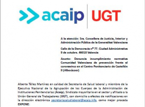 Acaip-Ugt denuncia al director del C.P Albocasser